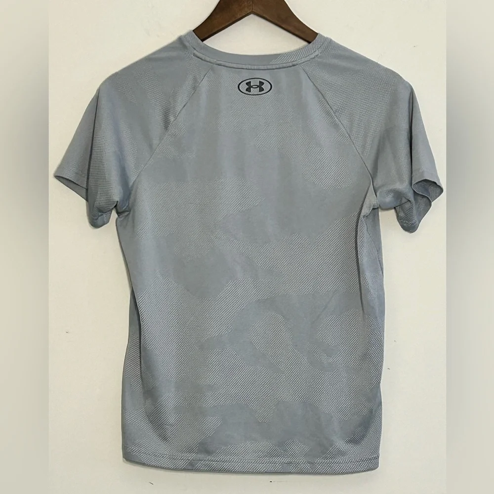 Under Armour Youth Large (YLG) Gray Camo Short Sleeve Performance Tee